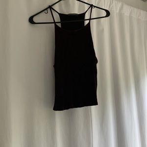 Brandy Melville burgundy color ribbed top.